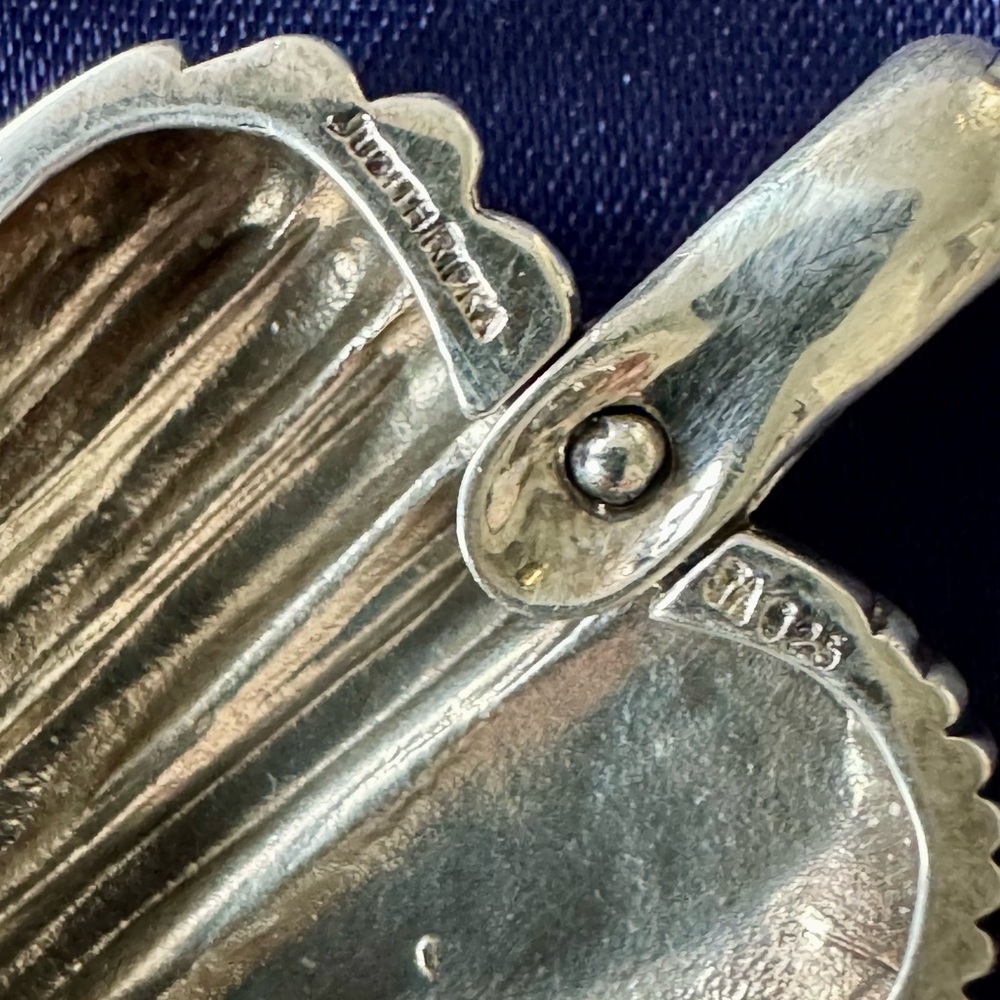 Judith Ripka Silver Textured Brooch Charm - Picture 2 of 3